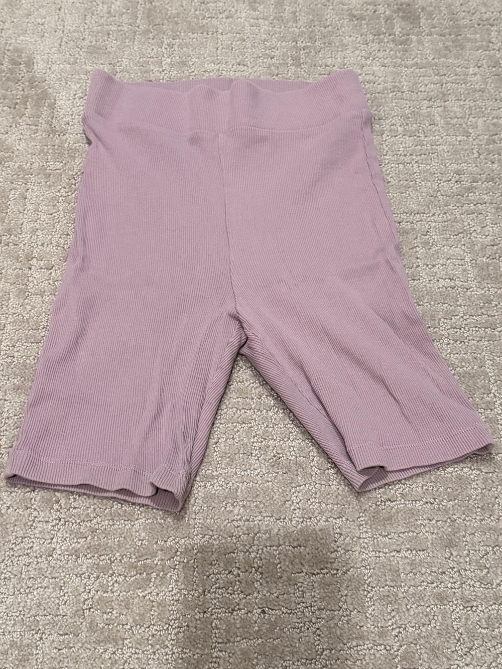 Women’s lilac/light purple Ribbed Bike Shorts - Comfortable Everyday Bottoms